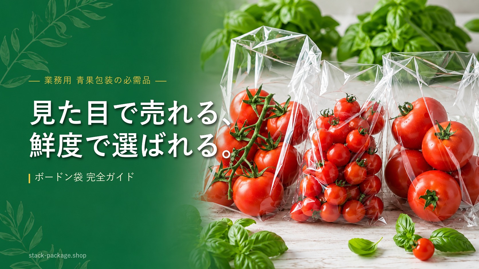 業務用ボードン袋 トマト包装 鮮度を守る業務用青果包装